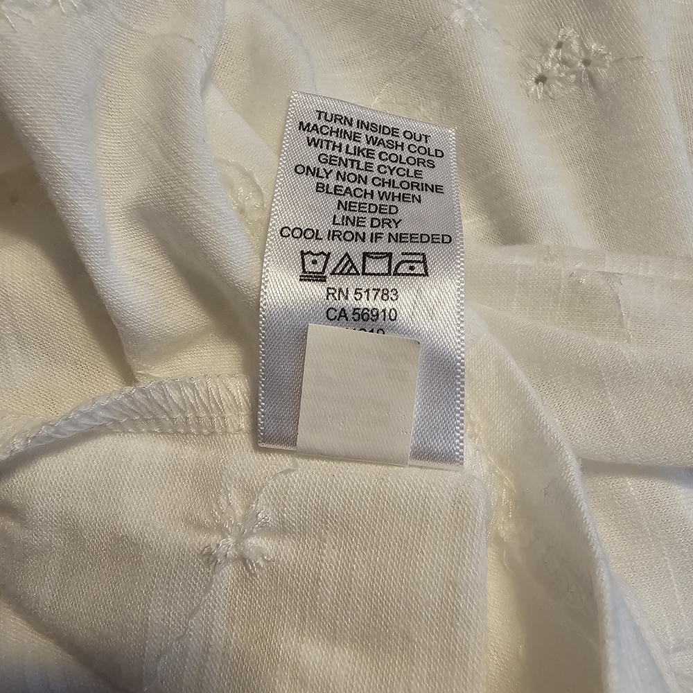Maurices White Short Sleeve Tee with Eyelet Design - Picture 6 of 6